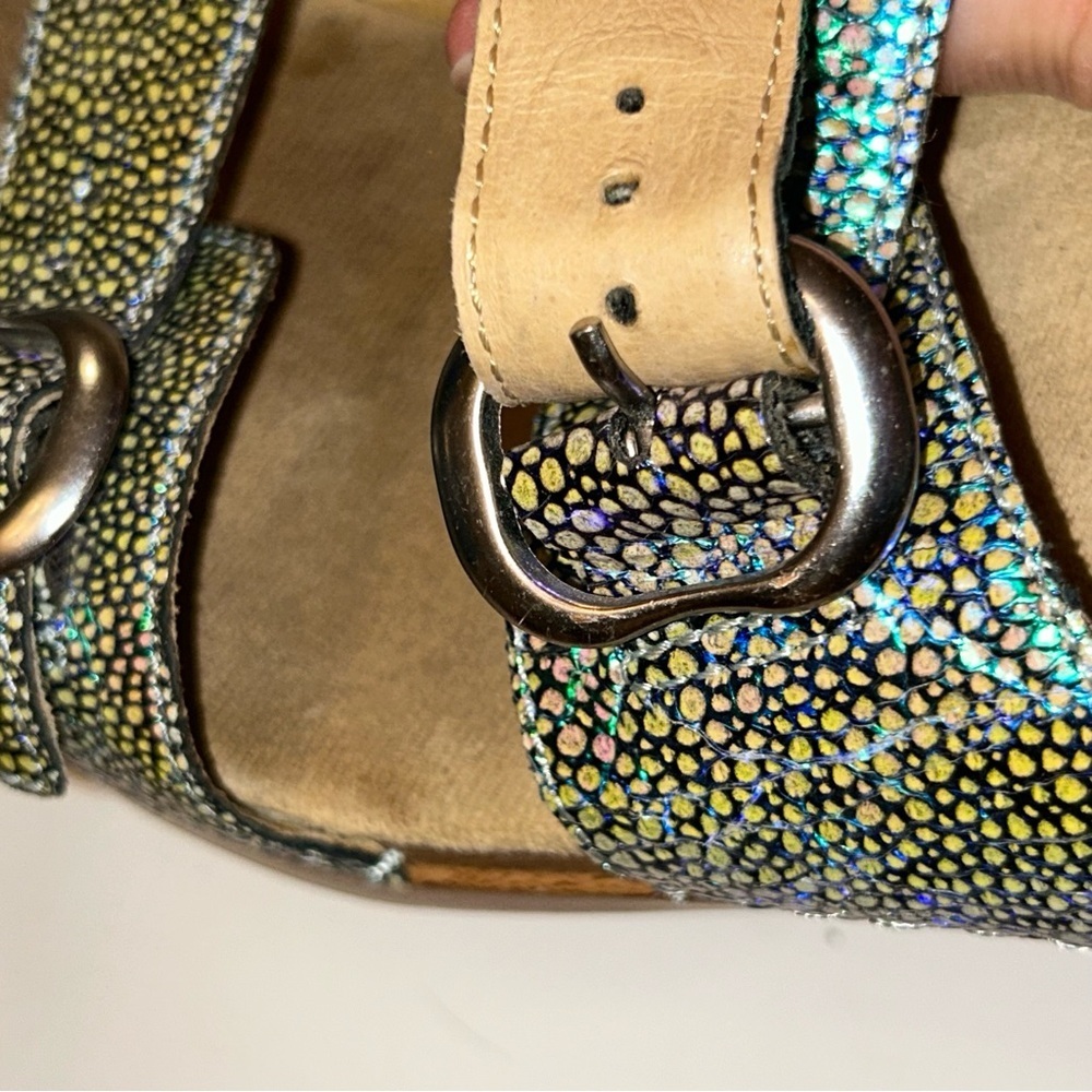 Dansko Sophie Iridescent Clog Leather Strap Sandals Buckle Size 38 EU / 7 7.5 US - Picture 6 of 11